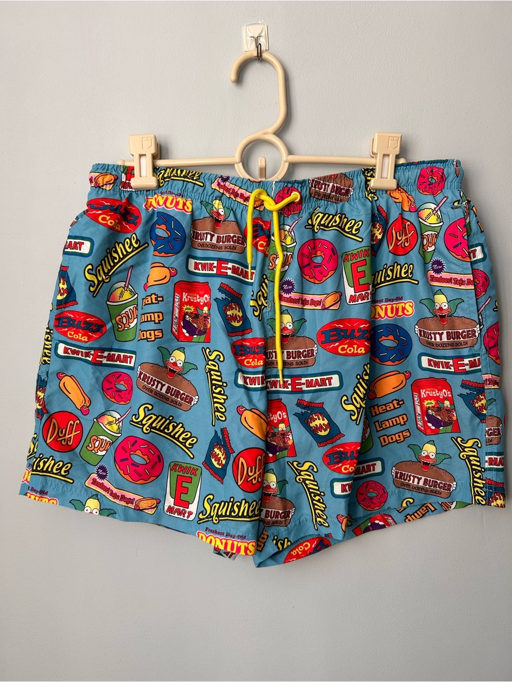 The Simpsons Men's L All over Print Board Shorts Swim Trunks Mesh Lining Primark